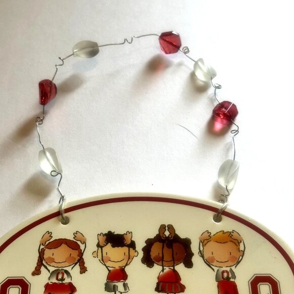 The Ohio State University OH-IO Kid Spellout Wall Art Hanging Plaque 7"x10" - Picture 3 of 7